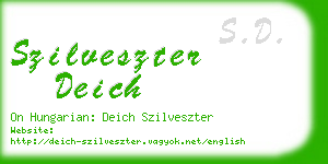 szilveszter deich business card